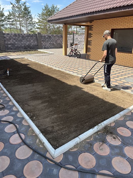 Посев газона