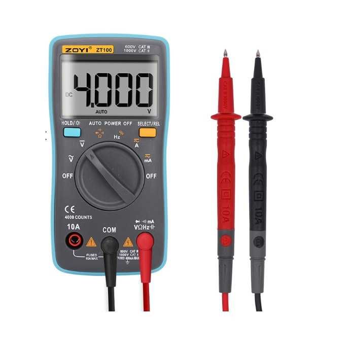 ZOYI ZT-100 Multimetru cu autoscalare, 4000 numere, LCD iluminat - NOU