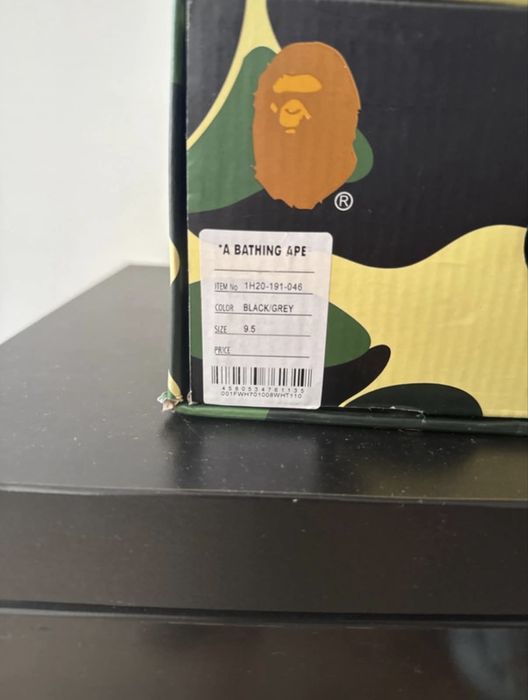 BAPE Bapesta Patent Black/White
