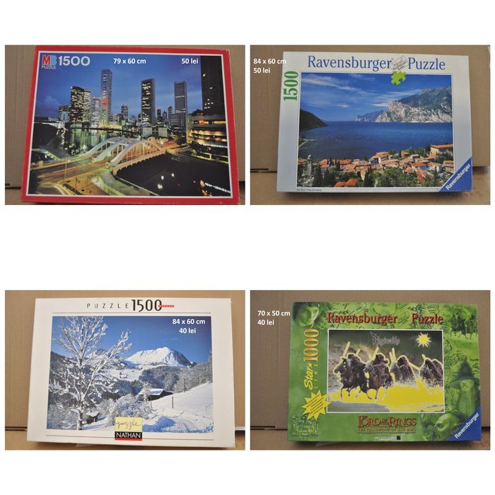 Puzzle 500, 1000, 1500 piese Ravensburg, Clementoni, Educa