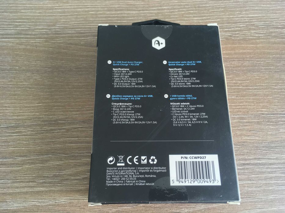 incarcator fast charge usb 3 si C pt. telefoane, tablete la masina 12V
