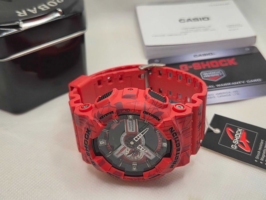 Ceas Sport Casio g shock Ga110 - sl RED  Grafic  .Nou, Garantie 2 ani