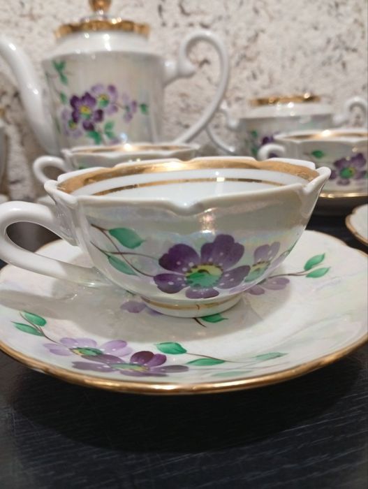 Кофейный сервиз перламутровый