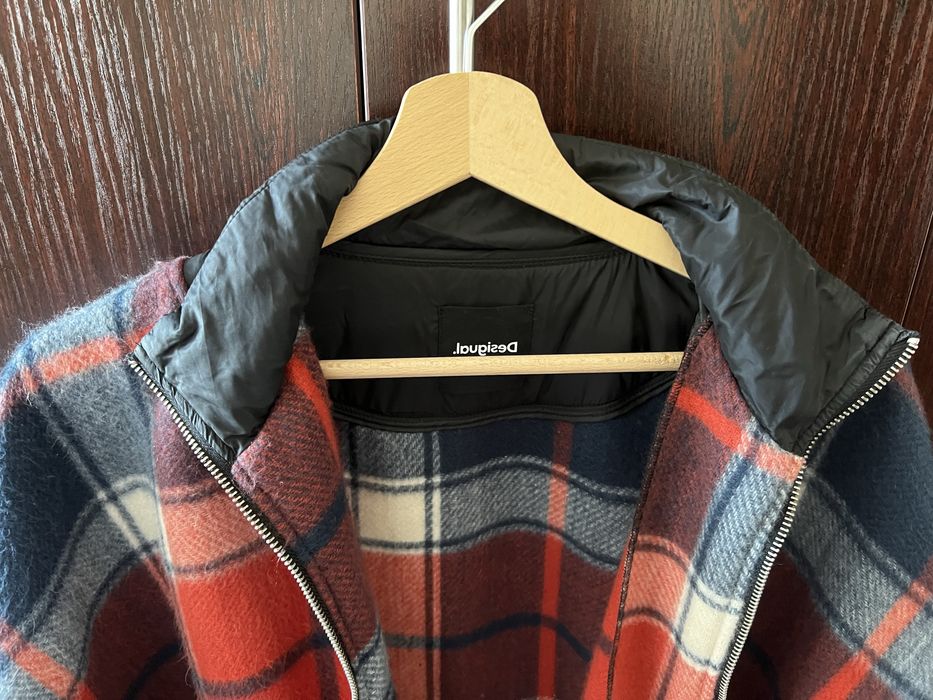 Пончо с цип и тартан десен DESIGUAL