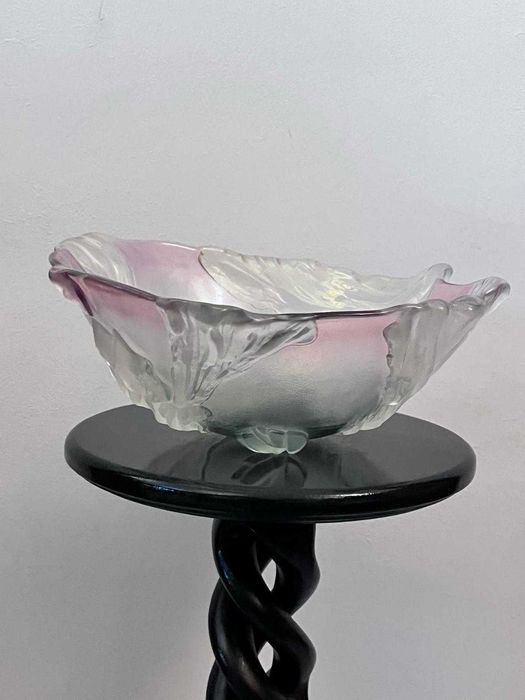Fructiera centru de masa bibelou Walther & Sohne W GERMANIA roses cristal bizonat vechi