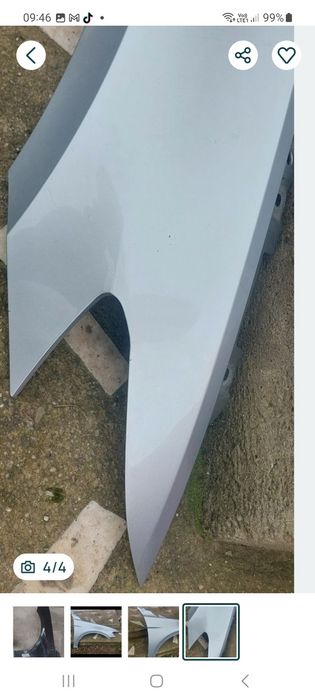 Vând aripa dreapta VW Passat B8, gri LA7W,900 lei,negociabil.