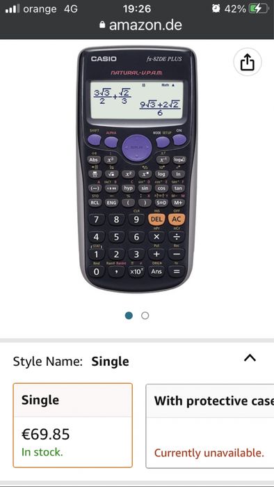 Casio fx-82de plus calculator