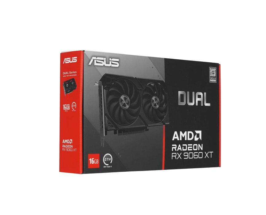 - Видеокарта ASUS Dual Radeon RX 9060 XT 16GB GDDR6