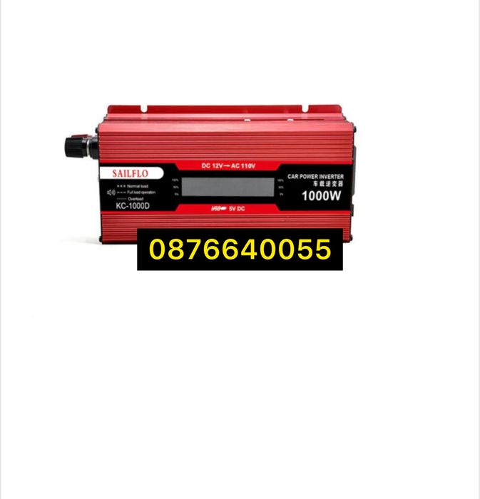 Инвертор 12V/220V 50Hz 1000W с LED Дисплей SDB-1000A
