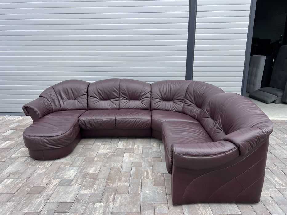 Coltar Living ~ Sufragerie XXL Piele Naturala  Forma U