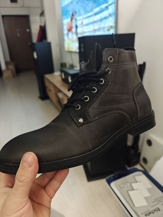 Ghete bărbați River Island, din piele naturala NOI in cutie