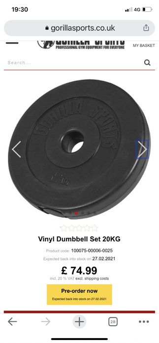 Gantere reglabile profi germany set 20 kg-10+10=20 kg noi in cutie