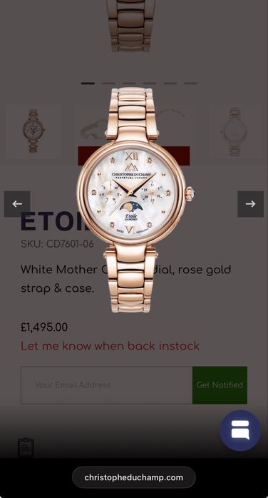 Дамски часовник  Christophe Duchamp Etoile Rose gold