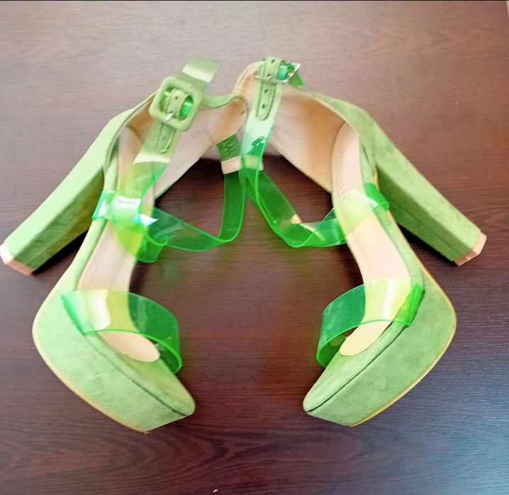 Sandale dama cu platforma și toc gros