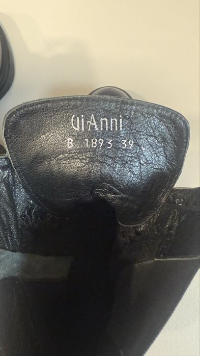 Tъмно сини боти естествена кожа