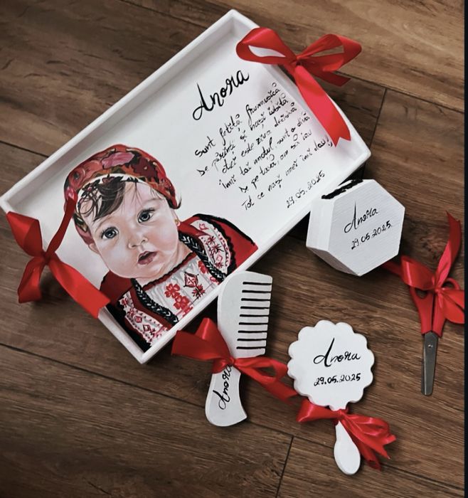 Set tavita pentru mot pictata manual