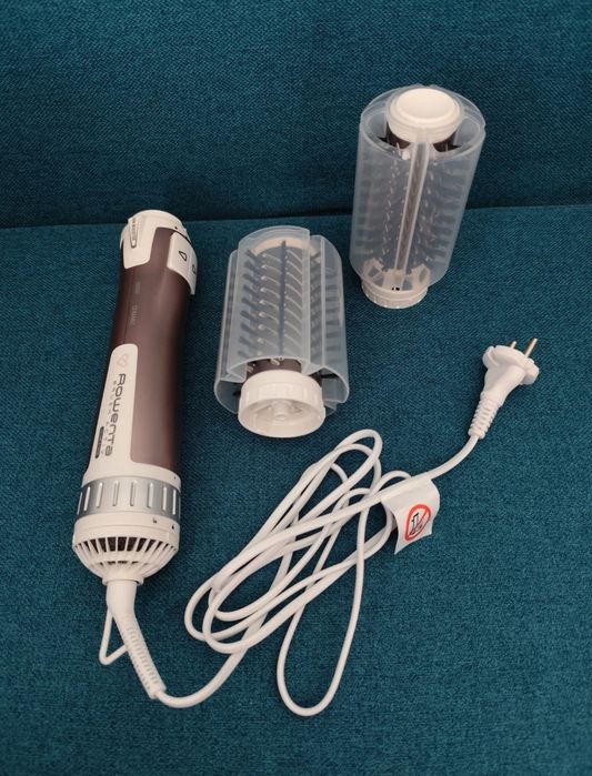 Perie rotativă Rowenta Brush Premium Care, 1000W, 2 trepte, 2 viteze, 2 perii, înveliș ceramic