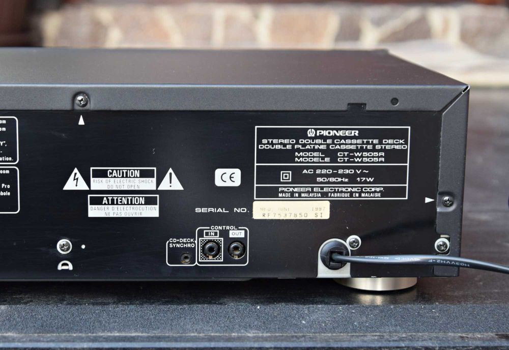 Deck dublu Pioneer CT-W 505 R, casetofon