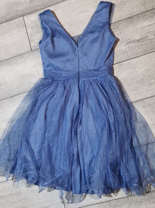 Rochiță eleganta albastra cu sclipici