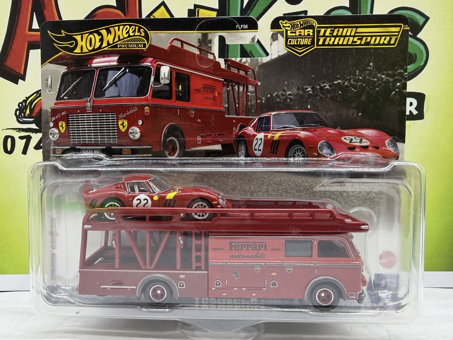 Hot Wheels Premium Ferrari 250 Gto / Fiat 642 RN2 macheta 1:64