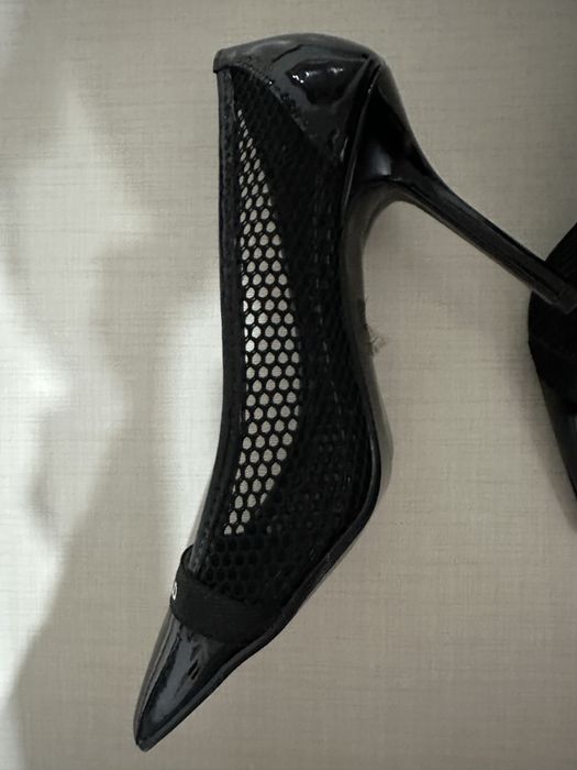 Pantofi cu toc negri Karl Lagerfield