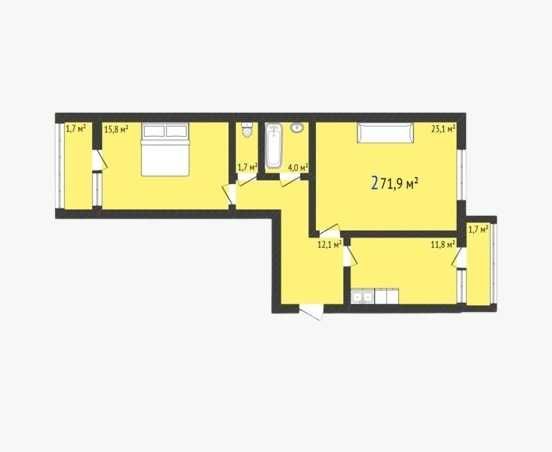 3-ком. квартира, район БЕРЕКЕ!