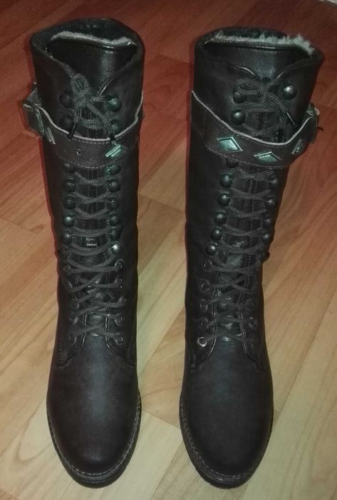 Сапоги кожаные с мехом, Австрия. размер 39