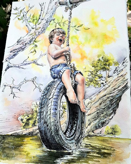 Рисувам акварелни портрети по снимка