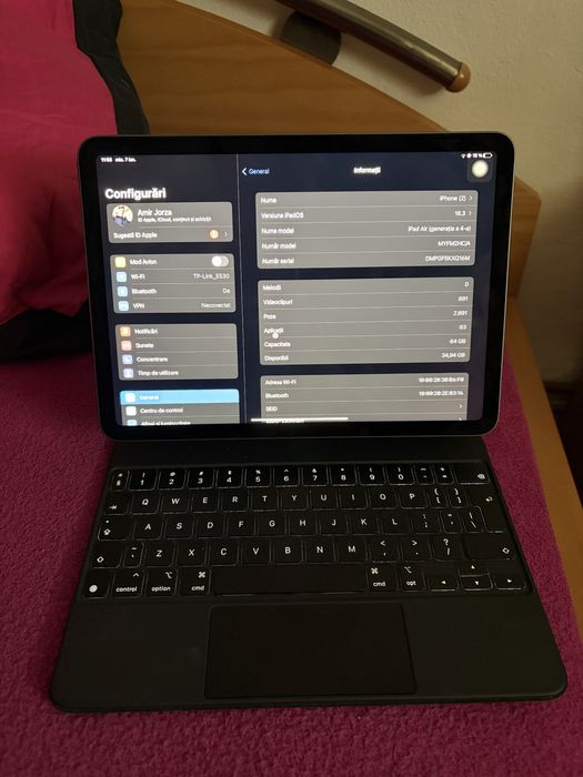 iPad Air 4 ( 2020) 64 GB + Magic Keyboard - stare foarte buna