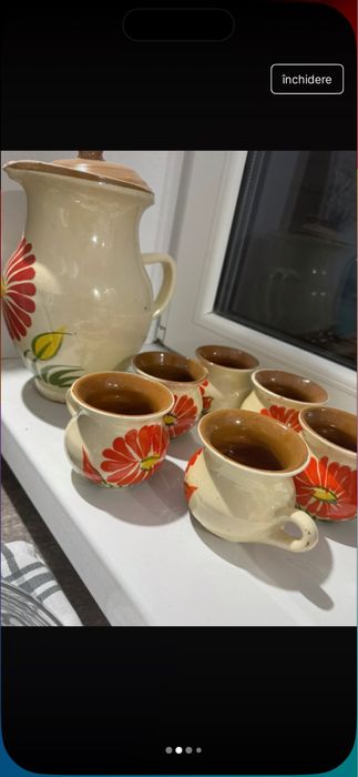 Set ceainic vintage ceramica