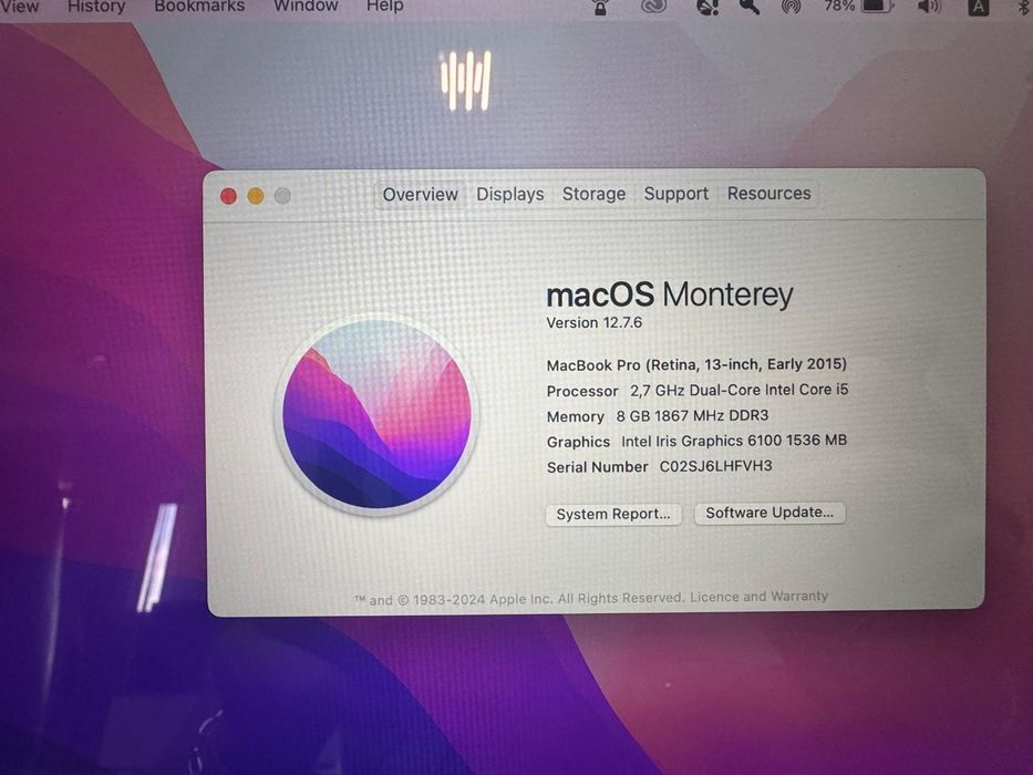 MacBook Pro, 13" Early 2015