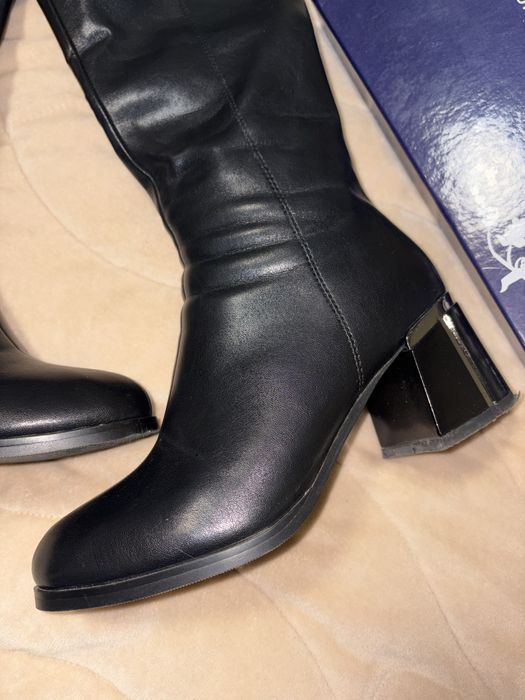 Дамски дълги ботуши от устествена кожа