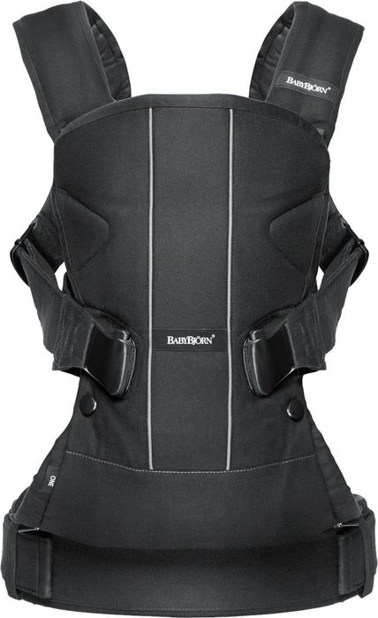 BabyBjörn Бебешка ергономична раница Carrier One Woven Black кенгуру