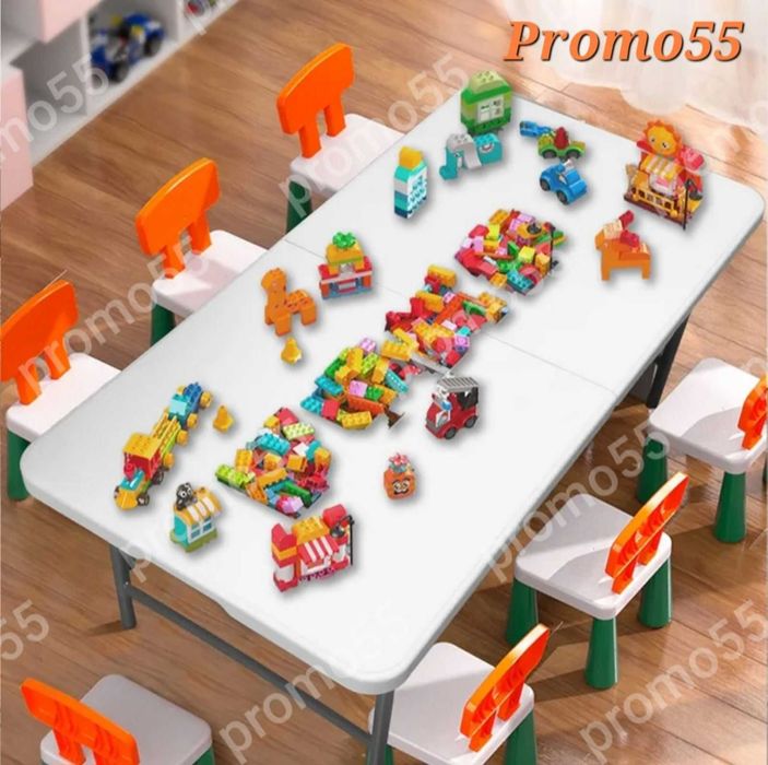 Сгъваема маса с голям плот тип куфар за тераса, градина, двор кетъринг