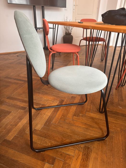 Scaun, negru/Hakebo gri-verde, IKEA-MÅNHULT