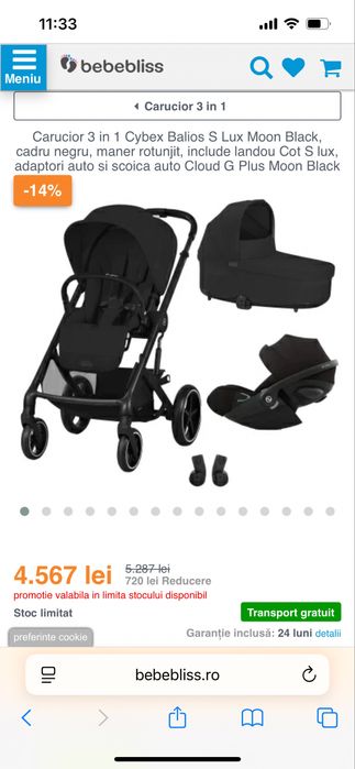 Carucior cybex S lux 3in 1