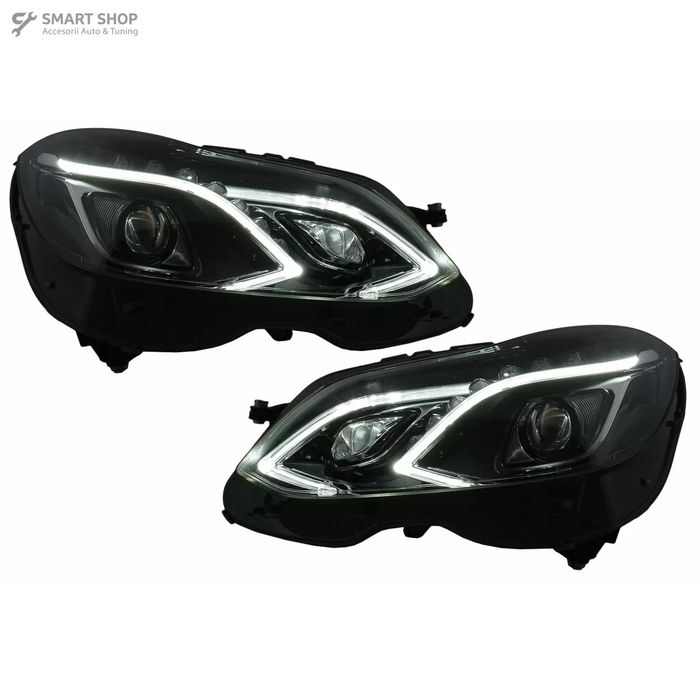 Faruri LED Mercedes E-Class W212 Facelift (2013-2016) cu Xenon