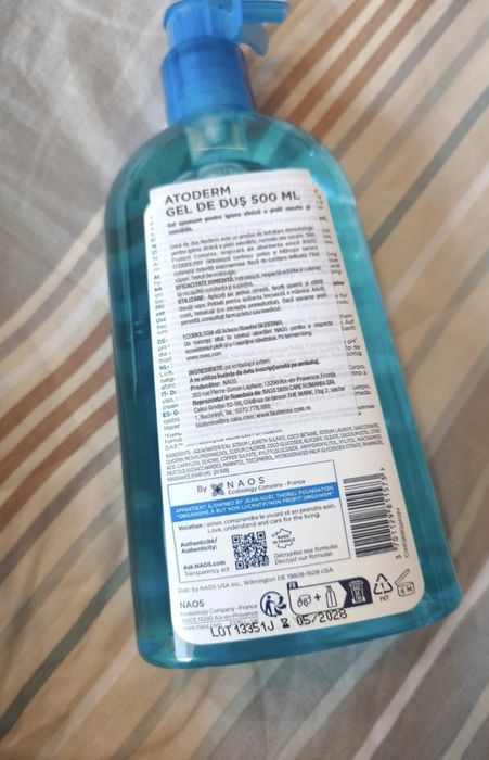 2* Gel de dus 500 ml, Bioderma