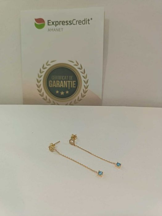 Cercei aur 14K 1.56g (5645/41 Ag11 Piata Nicolina) Garantie 2 ani!