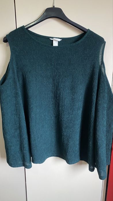 Bluza verde inchis eleganta