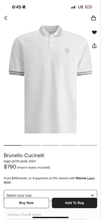 Оригинальная поло от Brunello Cucinelli. Новая. Размер М