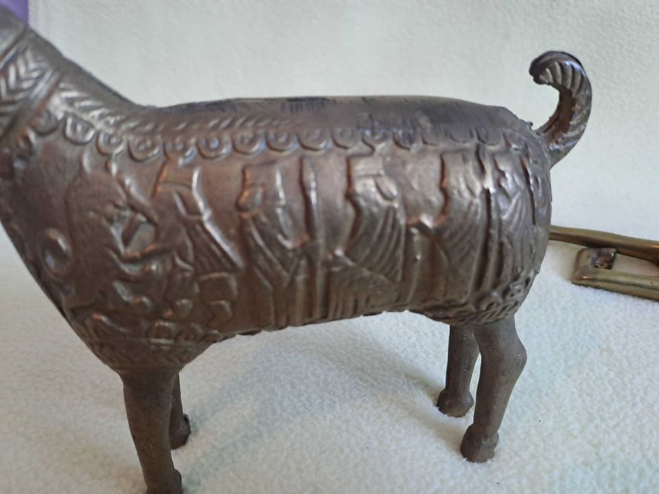 statueta figurina cerb tap bronz