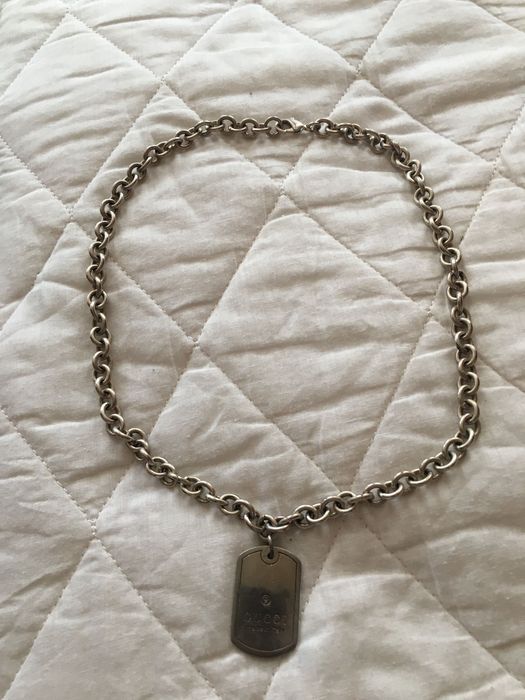 Gucci масивен сребърен ланец