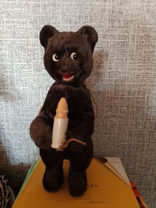 Заводной Плюшевый мишка советского производства