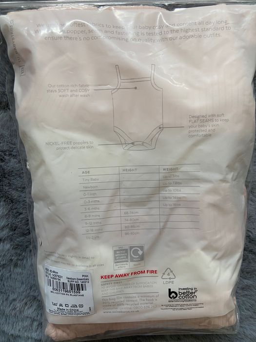 Нов Комплект 5 бодита-потник за 3-6 месечно бебе