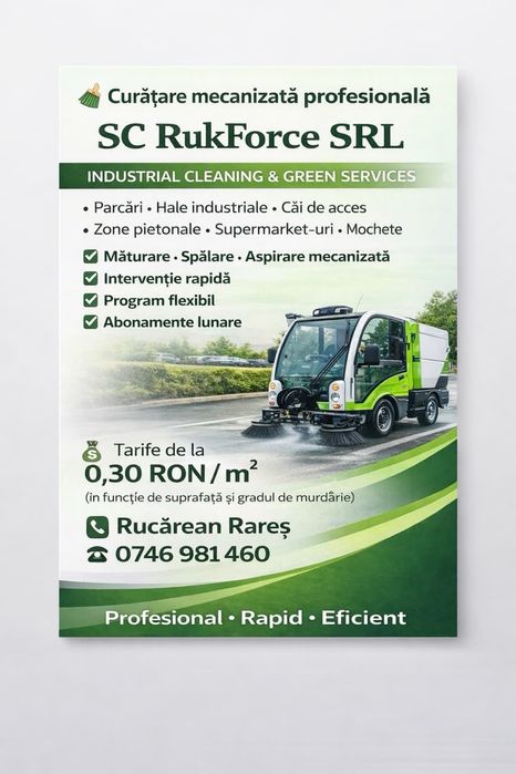 Servicii de curatenie mecanizata