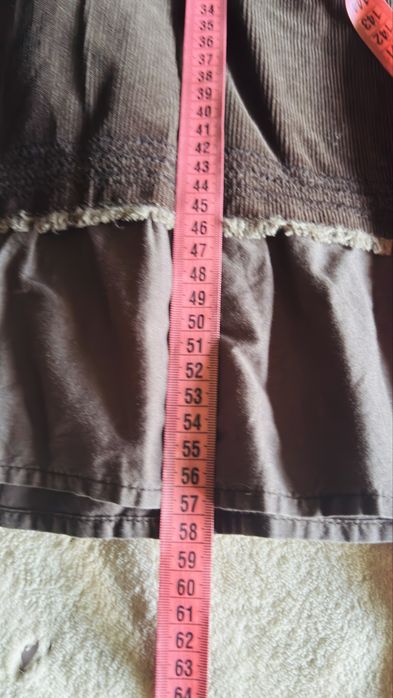 Fustă maro din catifea reiată, de la EDC by Esprit, mărimea 38