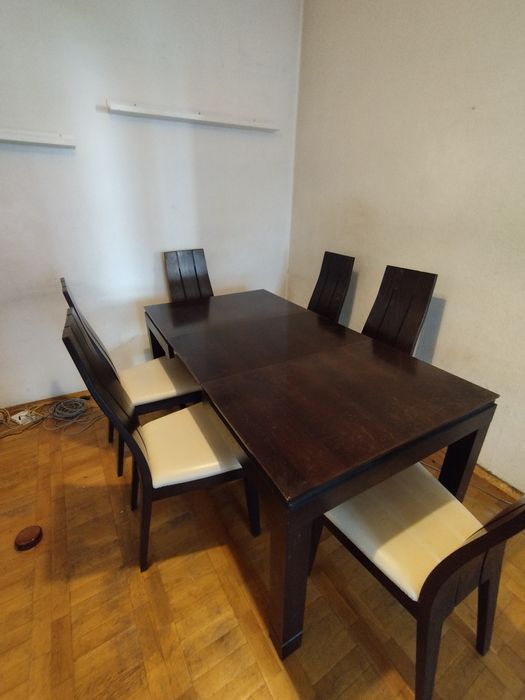 Комплект разтегателна маса и 6 стола