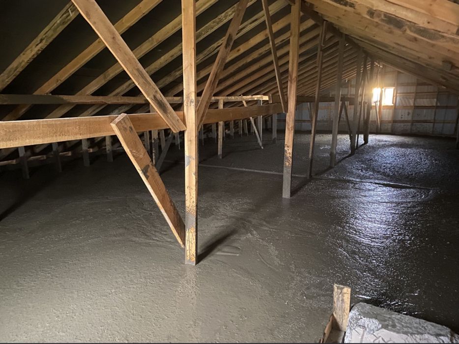 Утепление крыши Пенобетоном