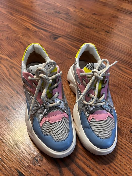 Adidasi musette colorati piele